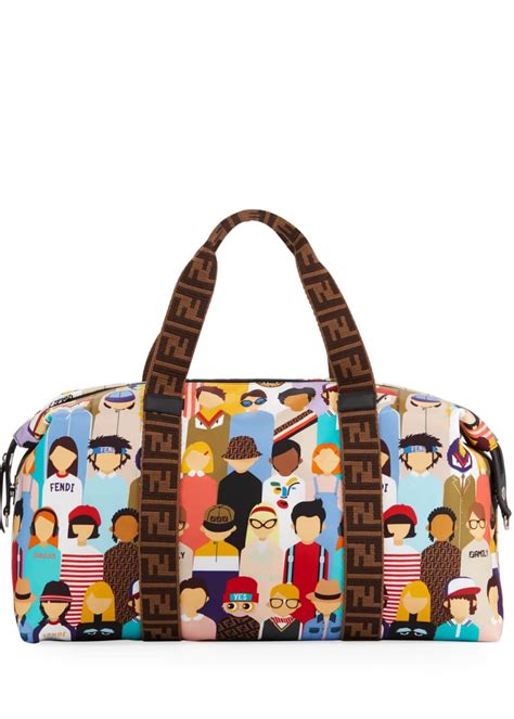 fendi friends print diaper bag|Fendi baby changing bag.